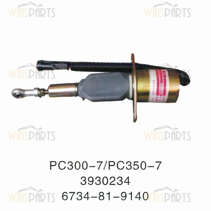 3930234 SA-4335-24 Cummins Fuel Shut Off Solenoid Valve Flameout For Komatsu