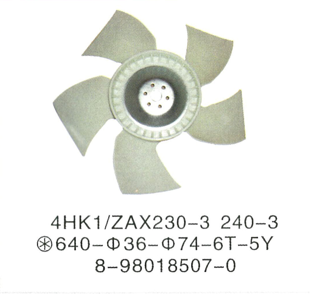 8-98018507-1 ISUZU 4HK1 ENGINE Fan Blade FAN COOLING Hitachi